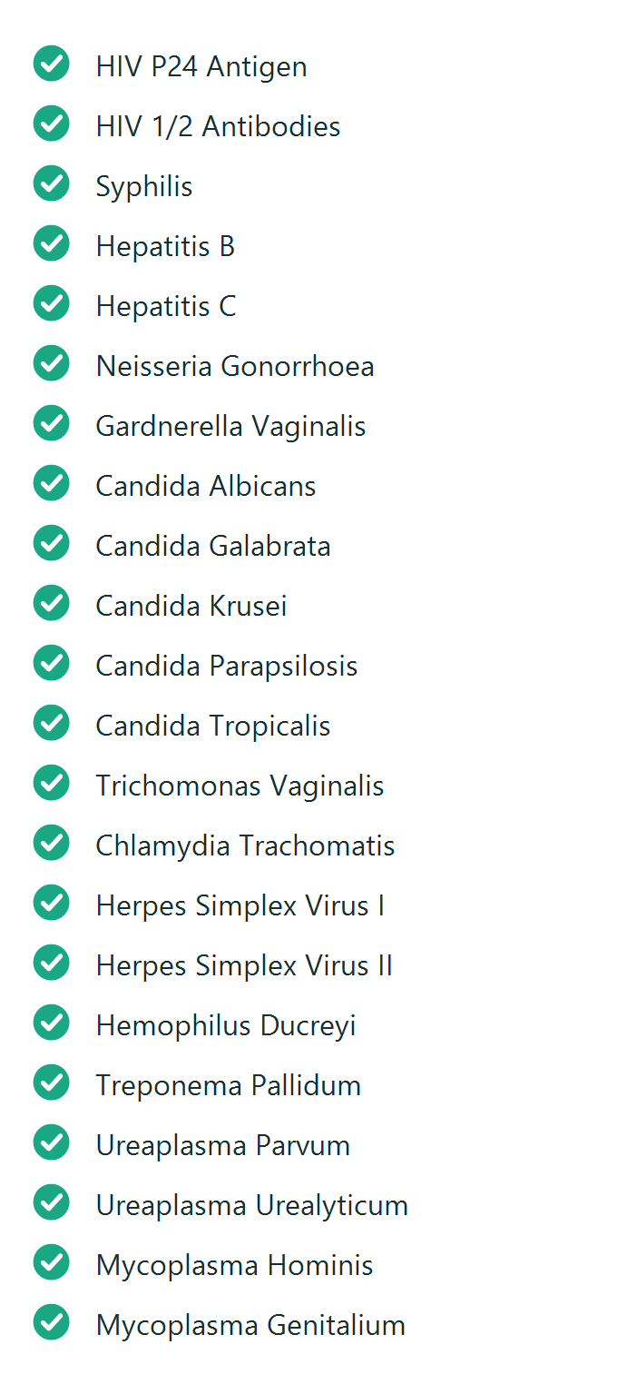 Pathogens screened
