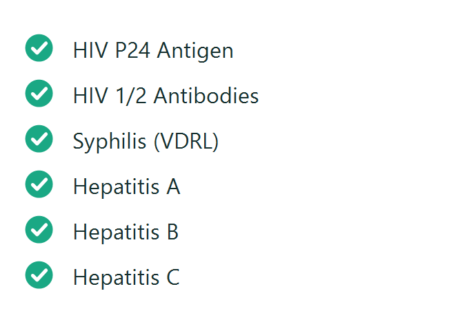 Pathogens screened
